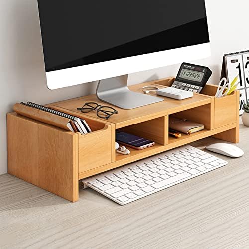 Floating TV Stand - Modern Furniture - Floating TV Stand with Drawers - Wooden Wall-mounted Cabinet Unit with Drawers - Double-layer Computer and TV Space Organizer台