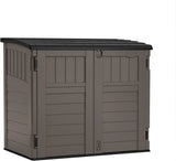 34 Cu. Ft. Horizontal Shed for Outdoor Storage w/Locking System, Stoney/Black