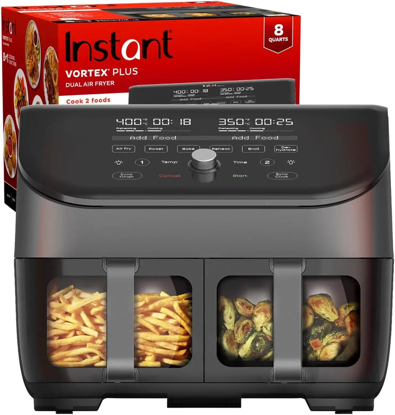 Air fryer, with a transparent casing, personalized programming, integrating 8 functions, capable of achieving various cooking methods such as frying, baking, drying, baking, heating and reheating. G1979