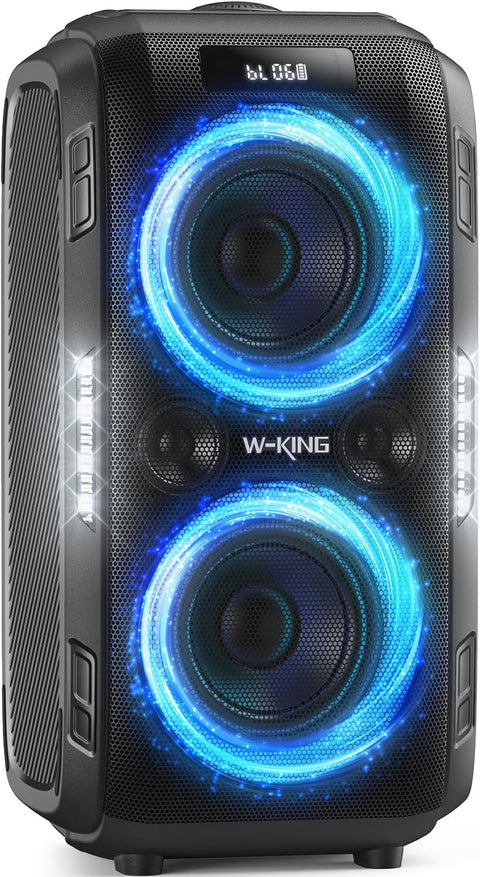 Peak Party Large Wireless Speaker - Maximum Volume Amplifier / 12 Custom Low-End Units / Up to 125 Decibels for 6.5-inch x 2 Low-End Speakers / Deepest Bass Effect, Large Portable Wireless Speaker, IPX5 Water Resistance Rating / Microphone Jack / RJ