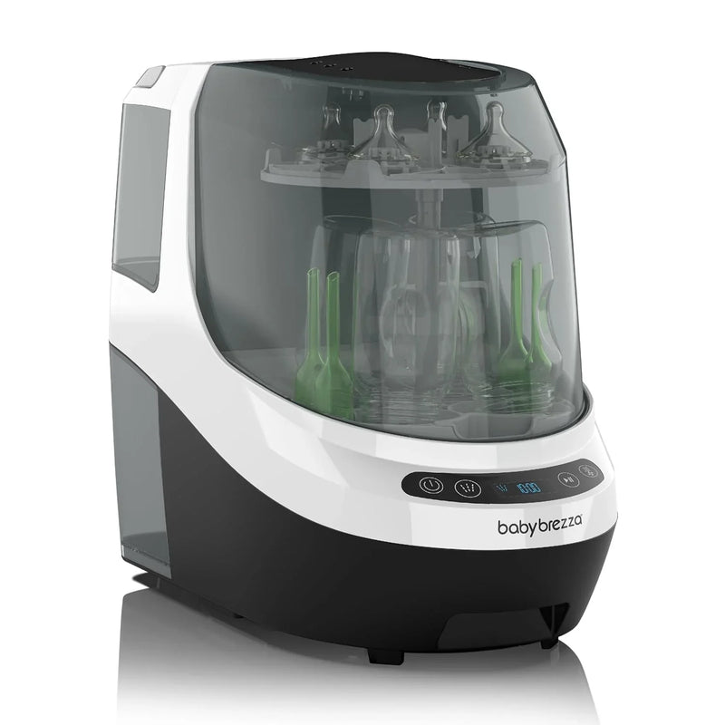 Baby Bottle Washer Pro - Baby Bottle Washer, Sterilizer Dryer - All in One Machine Cleans Bottles, Pump Parts, & Sippy Cups - Replaces Hand Washing, Bottle Brushes and Drying Racks-Brezza Q4577