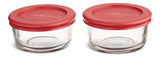 Glass Storage Container Set with Lids, 2 Count