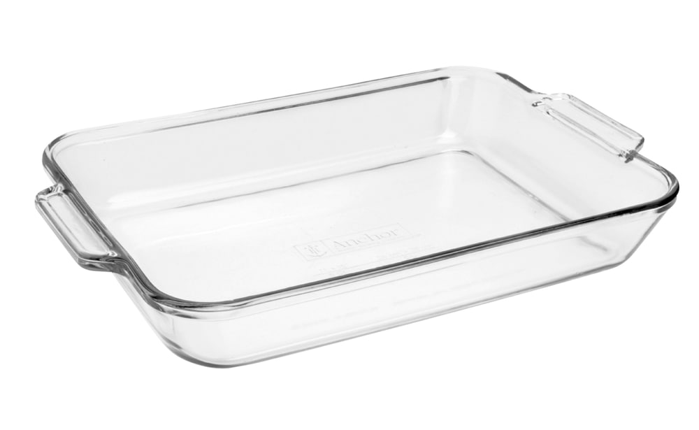 Glass Rectangular Utility Dish, 3-L