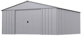 Arrow Classic 14x14-ft Flute Grey Corrosion-Resistant Steel Shed