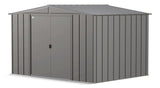 Arrow Classic Galvanized Steel Storage Shed, Charcoal, 10-ft x 8-ft