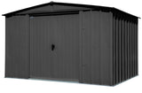 Arrow Classic Galvanized Steel Storage Shed, Charcoal, 10-ft x 8-ft