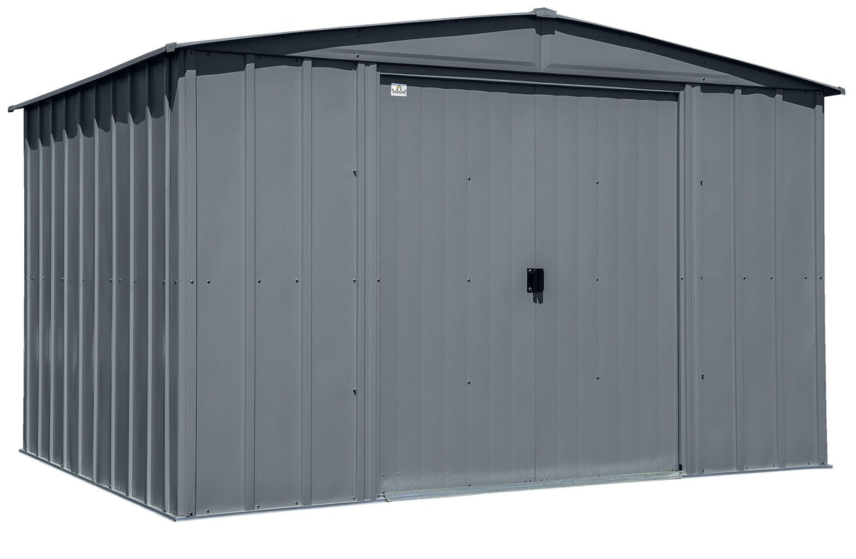 Arrow Classic Galvanized Steel Storage Shed, Charcoal, 10-ft x 8-ft