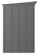Arrow Classic Galvanized Steel Storage Shed, Charcoal, 8-ft x 4-ft
