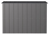 Arrow Classic Galvanized Steel Storage Shed, Charcoal, 8-ft x 4-ft