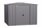 Arrow Classic Galvanized Steel Storage Shed, Charcoal, 8-ft x 8-ft