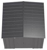 Arrow Classic Galvanized Steel Storage Shed, Charcoal, 8-ft x 8-ft