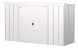 Arrow Classic Galvanized Steel Storage Shed, Flute Grey, 10-ft x 4-ft