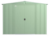 Arrow Classic Galvanized Steel Storage Shed, Sage Green, 8-ft x 8-ft