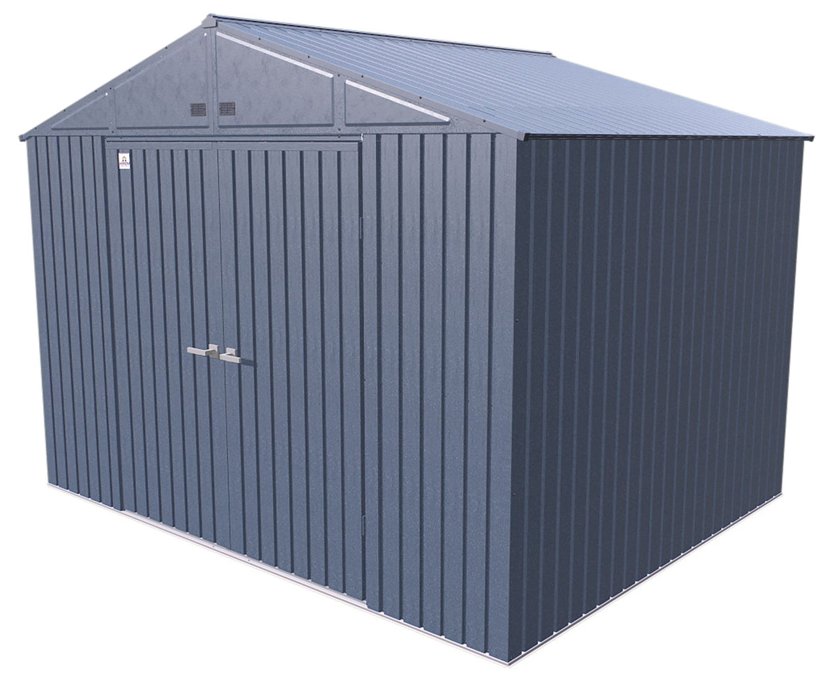 Arrow Elite Steel Storage Shed with Pent Roof, Blue Grey, 10-ft x 8-ft