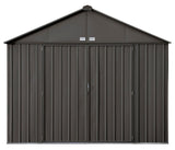 Arrow EZEE Galvanized Steel Storage Shed, Charcoal, 10-ft x 8-ft