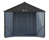 Arrow EZEE Galvanized Steel Storage Shed, Charcoal, 10-ft x 8-ft