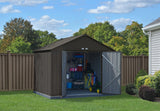 Arrow EZEE Galvanized Steel Storage Shed, Charcoal, 10-ft x 8-ft