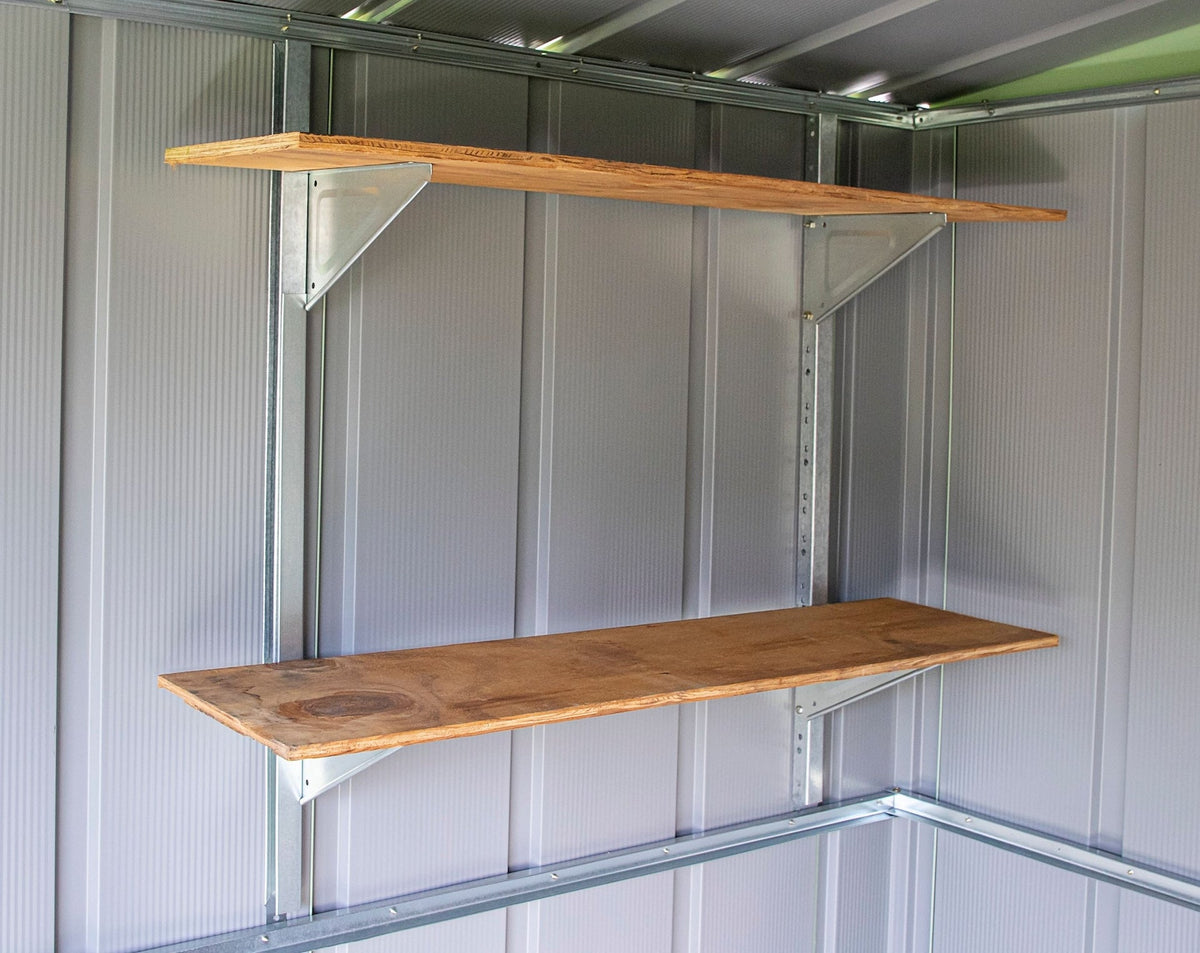 Arrow Galvanized Steel Shelf Kit with Hanger and Brackets