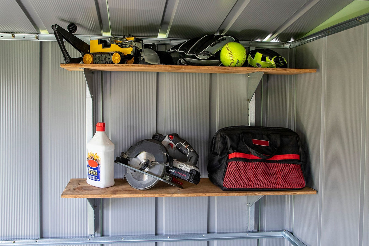 Arrow Galvanized Steel Shelf Kit with Hanger and Brackets