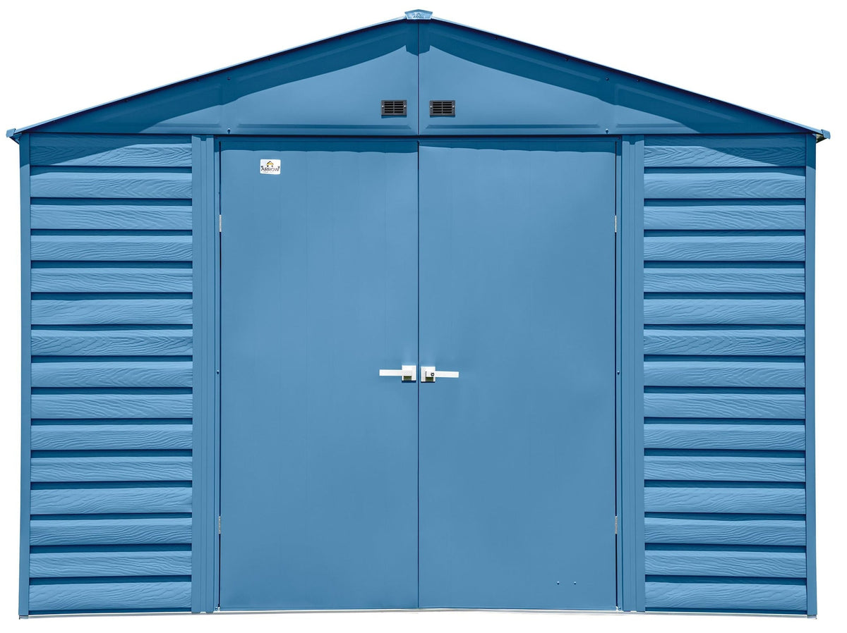 Arrow Select Galvanized Steel Storage Shed, Blue Grey, 10-ft x 8-ft