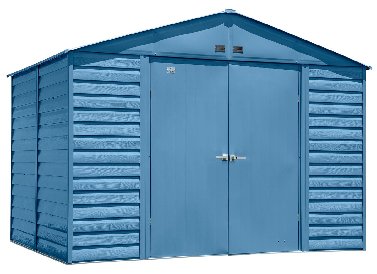 Arrow Select Galvanized Steel Storage Shed, Blue Grey, 10-ft x 8-ft