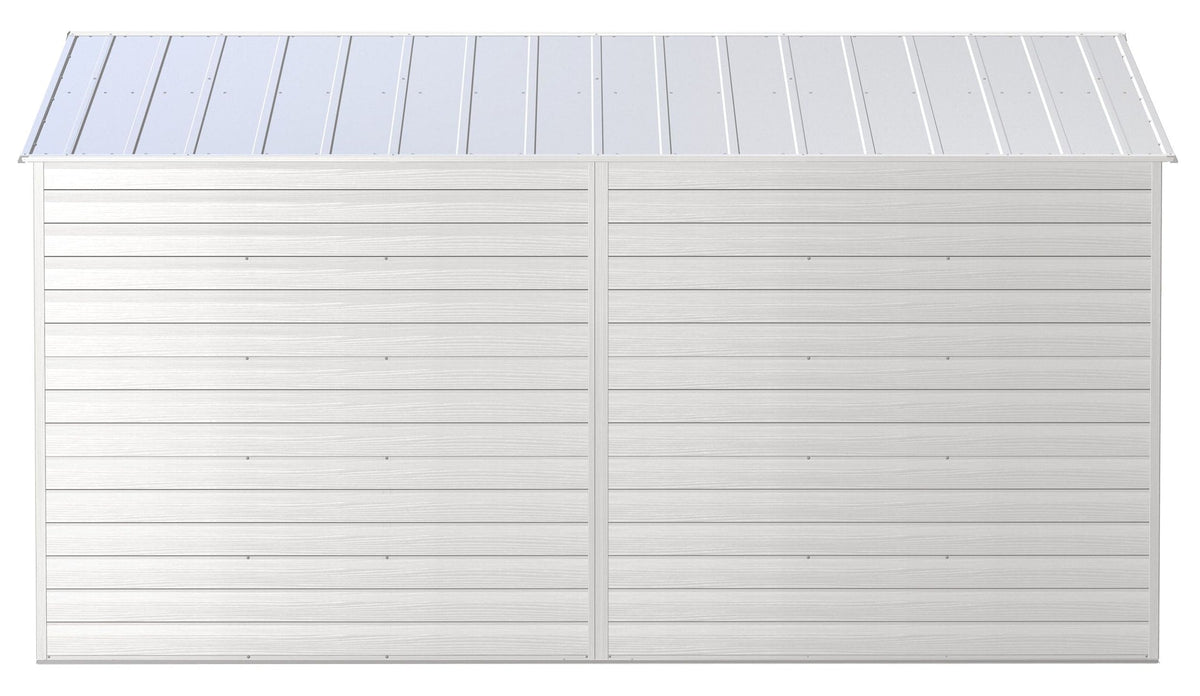 Arrow Select Galvanized Steel Storage Shed, Flute Grey, 10-ft x 14-ft