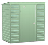 Arrow Select Galvanized Steel Storage Shed, Sage Green, 6-ft x 4-ft