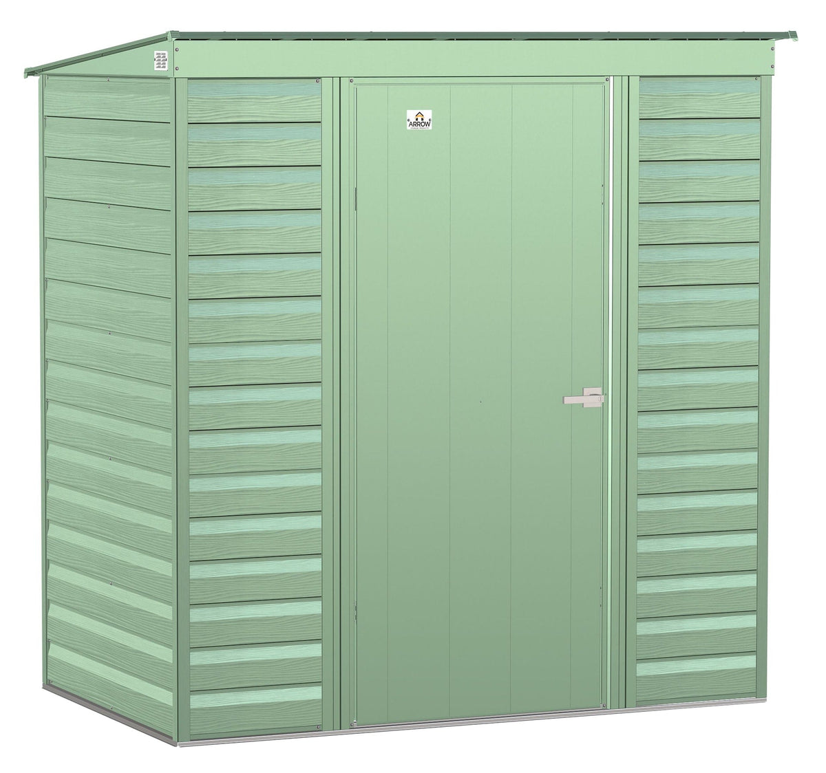 Arrow Select Galvanized Steel Storage Shed, Sage Green, 6-ft x 4-ft