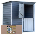 Arrow Shed-in-a-Box Steel Storage Shed, Charcoal/Cream, 6-ft x 4-ft