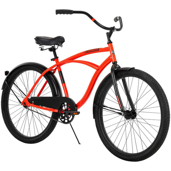 Huffy 26 In. Cranbrook Mens Classic Beach Cruiser Comfort Bike, Red M966