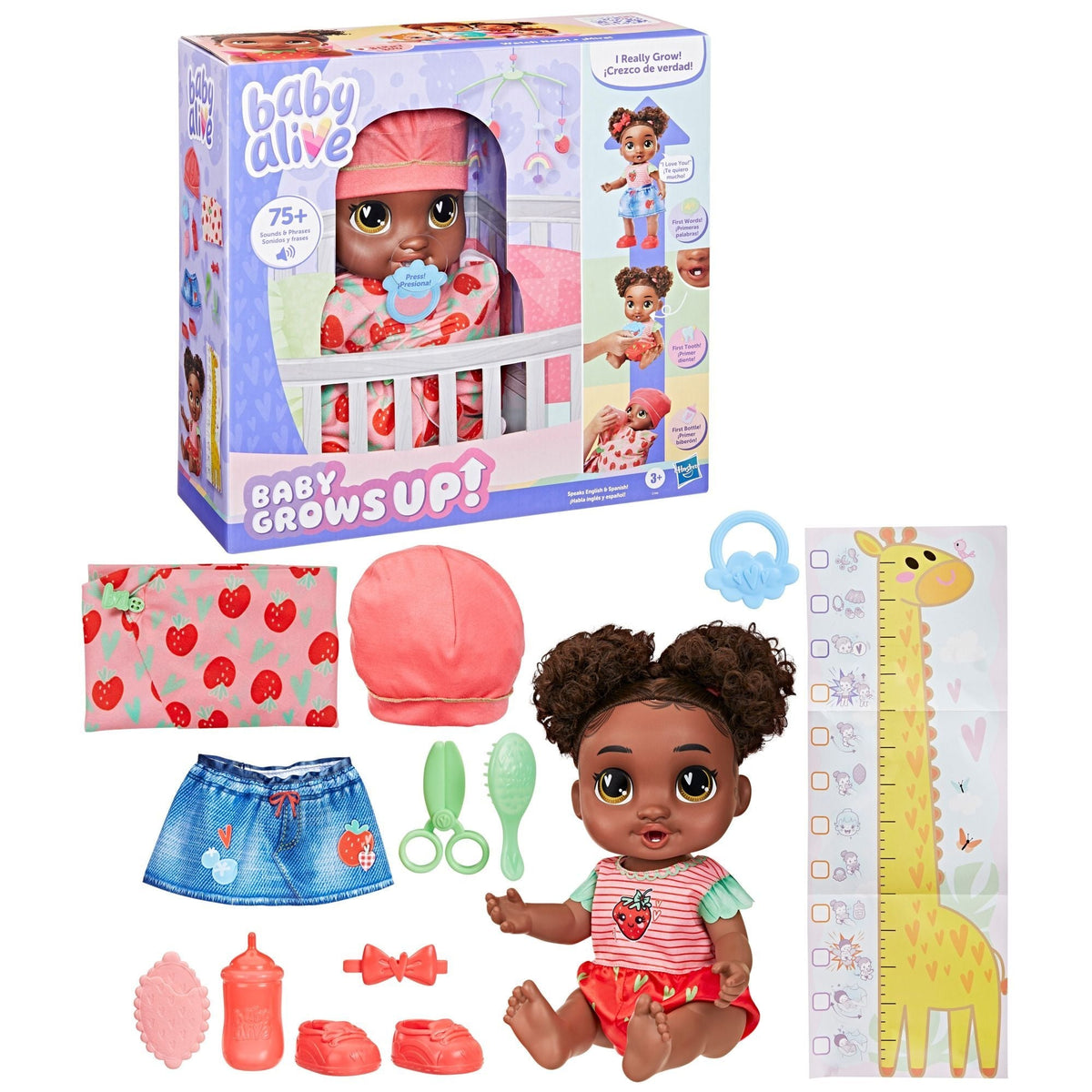 Baby Grows Up Berry Boo Interactive Talking Baby Doll with 75+ Sounds