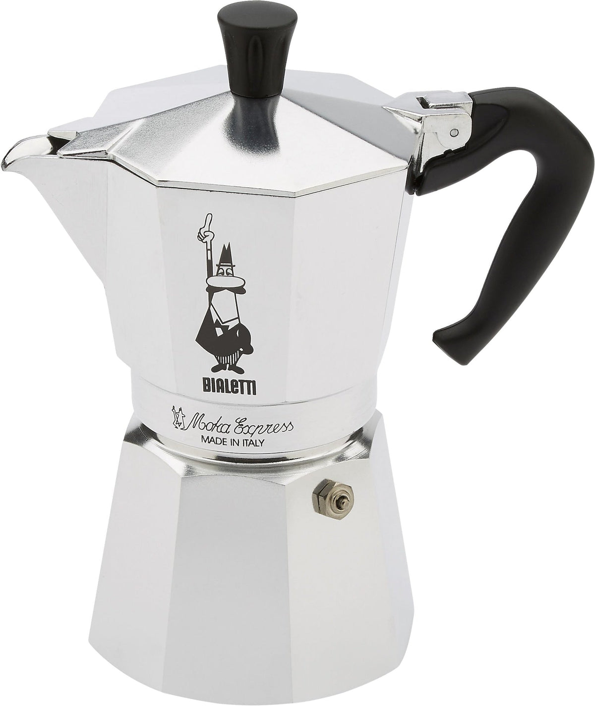 Moka Pot with Ergonomic Anti-Scale Handle, 3-Cup