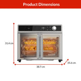 12-in-1 French Door Digital Countertop Convection Oven with Air Fry, 6-Slices
