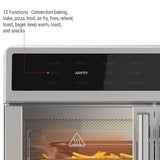 12-in-1 French Door Digital Countertop Convection Oven with Air Fry, 6-Slices