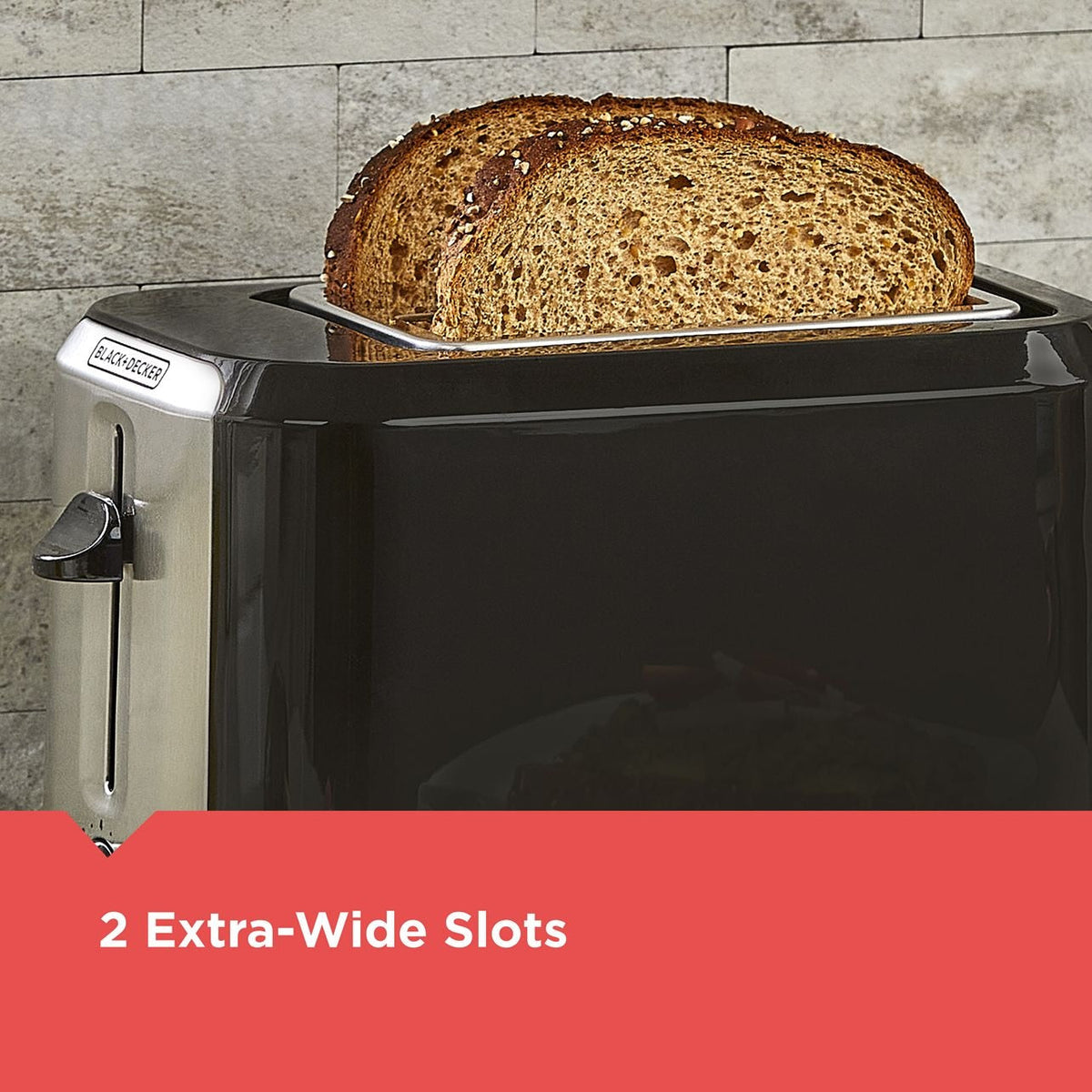 Extra Wide Slots Toaster with 7 Settings, 2-Slices