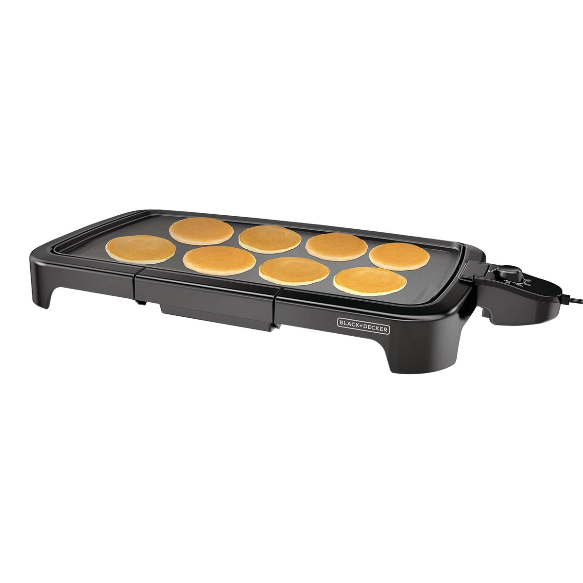 Family Sized Electric Griddle, Black, 20-in x 11-in