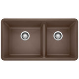 60/40 Double Bowl Undermount Kitchen Sink, Café, 33-in