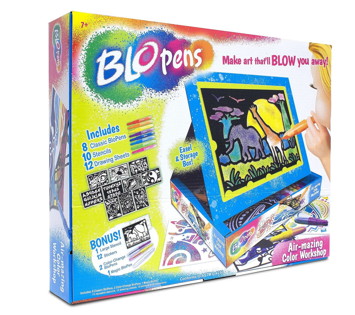 Air-Mazing Colour Workshop Kit with 10 Stencils, Ages 7+