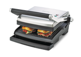 Panini Non-Stick Indoor Grill & Sandwich Press, Brushed Stainless Steel