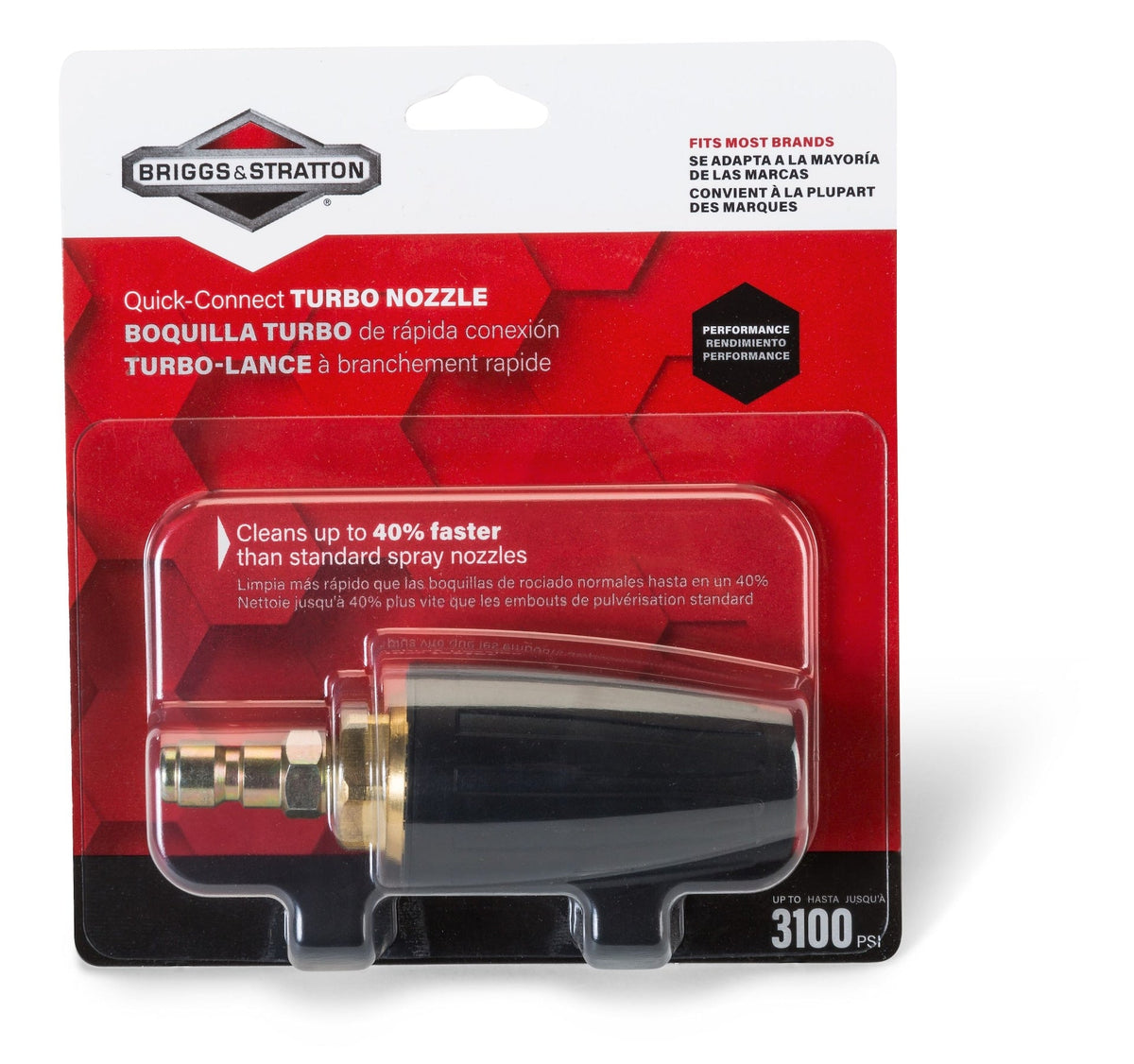 6195 Quick-Connect Turbo Spray Nozzle for Pressure Washers up to 3000 PSI
