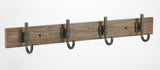 CANVAS 4-Hook Rail, Weathered Walnut, 27-in