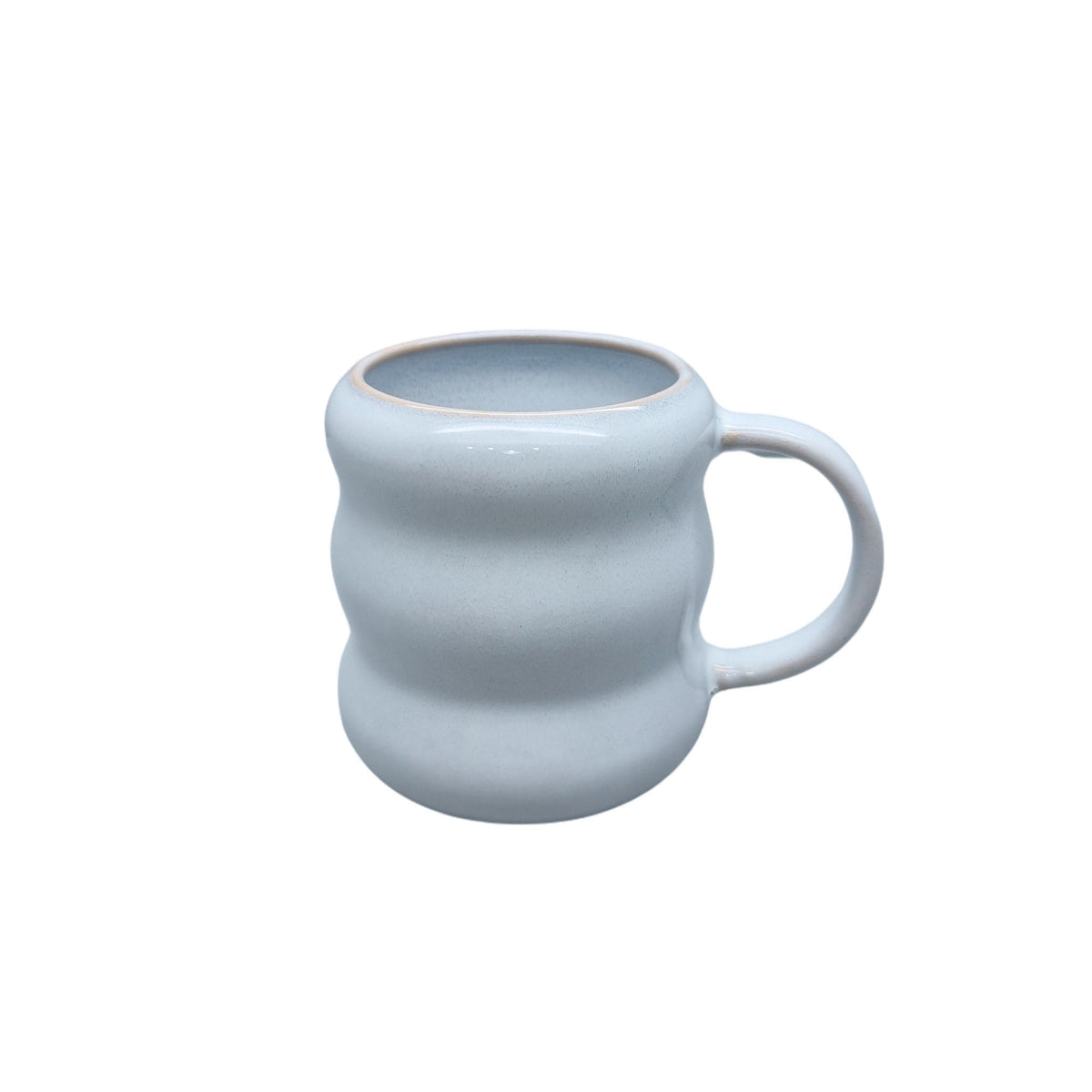CANVAS Durable Stoneware Ripple Mug, White, 14-oz