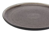 CANVAS Kenway Stoneware Dinnerware Set, Serves 4, 16-pc, Matte Black & Taupe Reactive Glaze