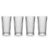 CANVAS Ribbed High Ball Glass Set, Lead-free, 4-pc