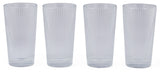 CANVAS Ribbed High Ball Glass Set, Lead-free, 4-pc