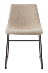 Canvas Scottie Modern Fabric Dining Chair, Dark Grey