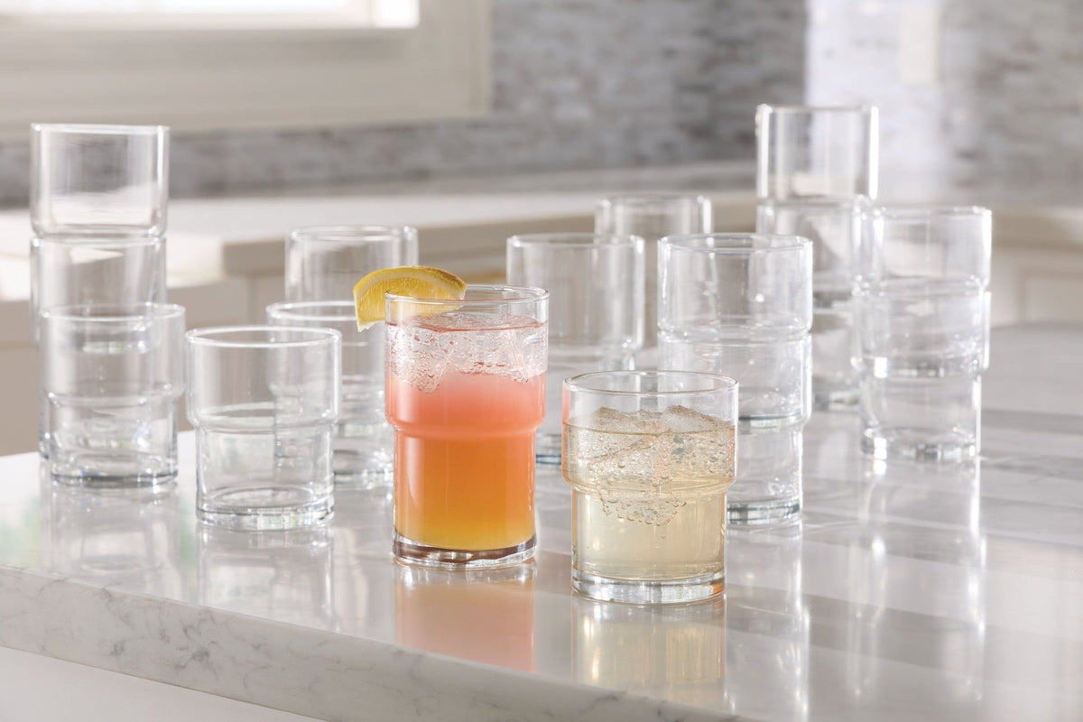 CANVAS Stacking Glassware Tumbler Set, 12 & 16 oz, 16-pc
