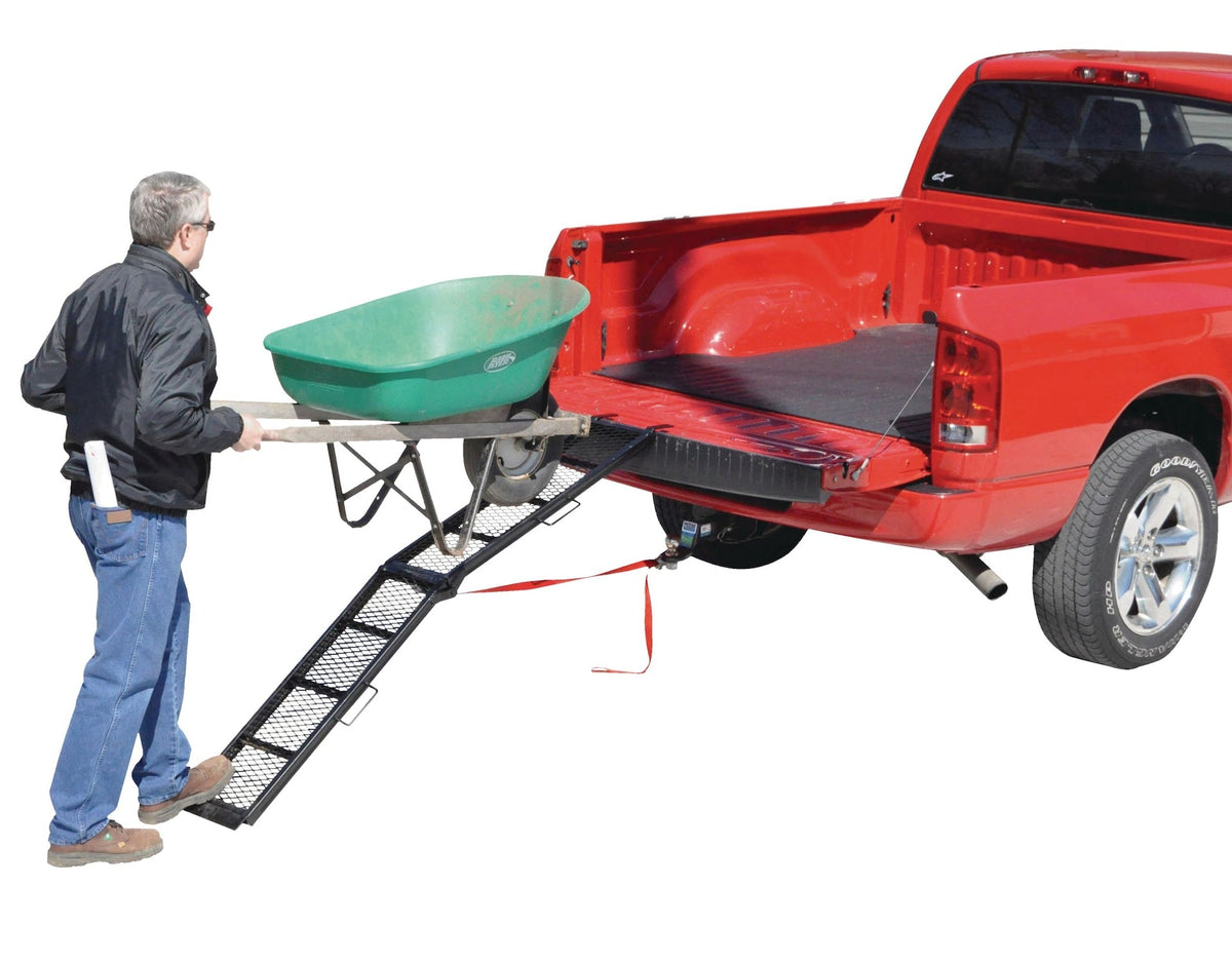 CargoMaster Power Sport Steel Mesh Centre Folding Loading Ramp, 80 x 11 in, Single Ramp
