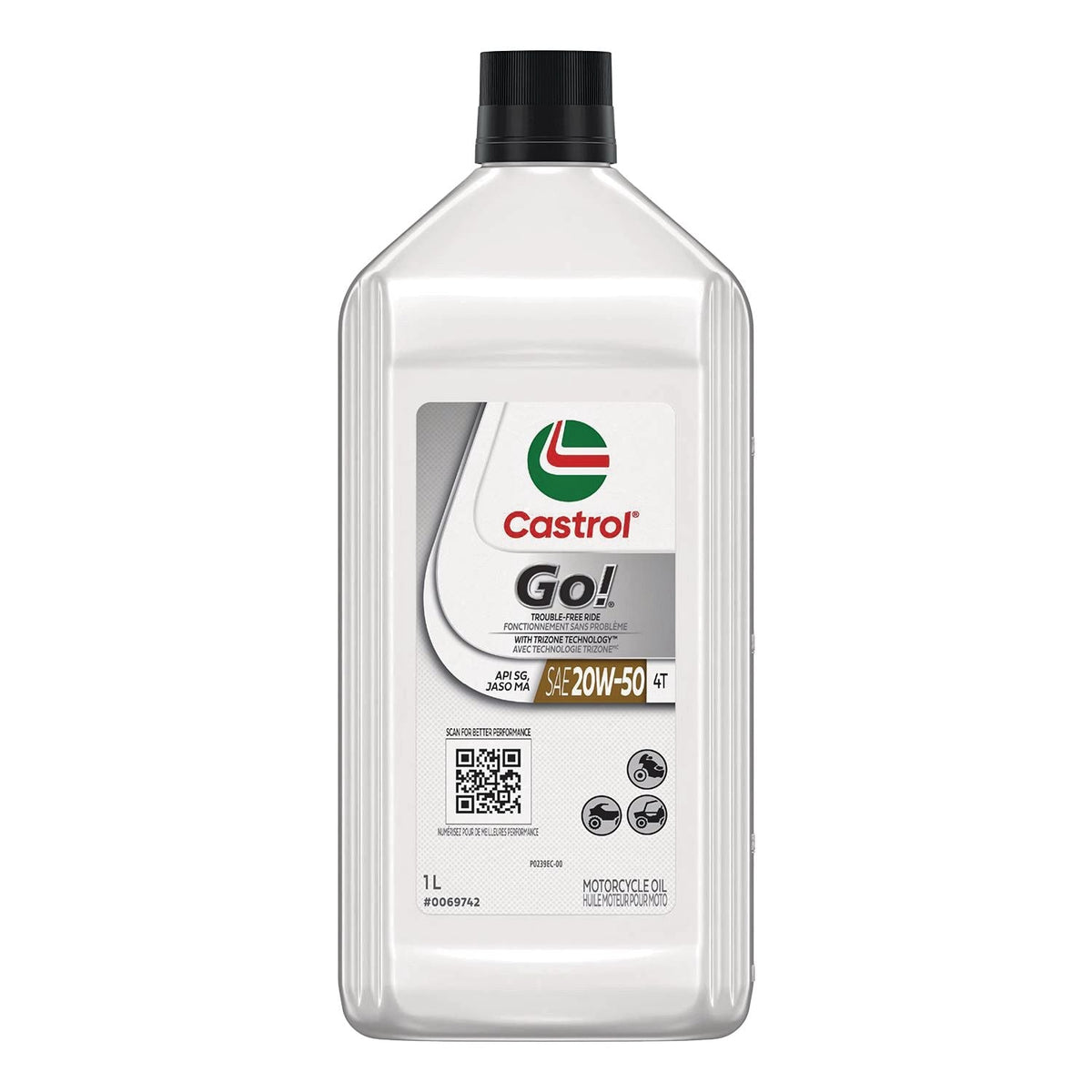 Go! 4-Stroke 4T Motorcycle Oil 20W50, 946-mL