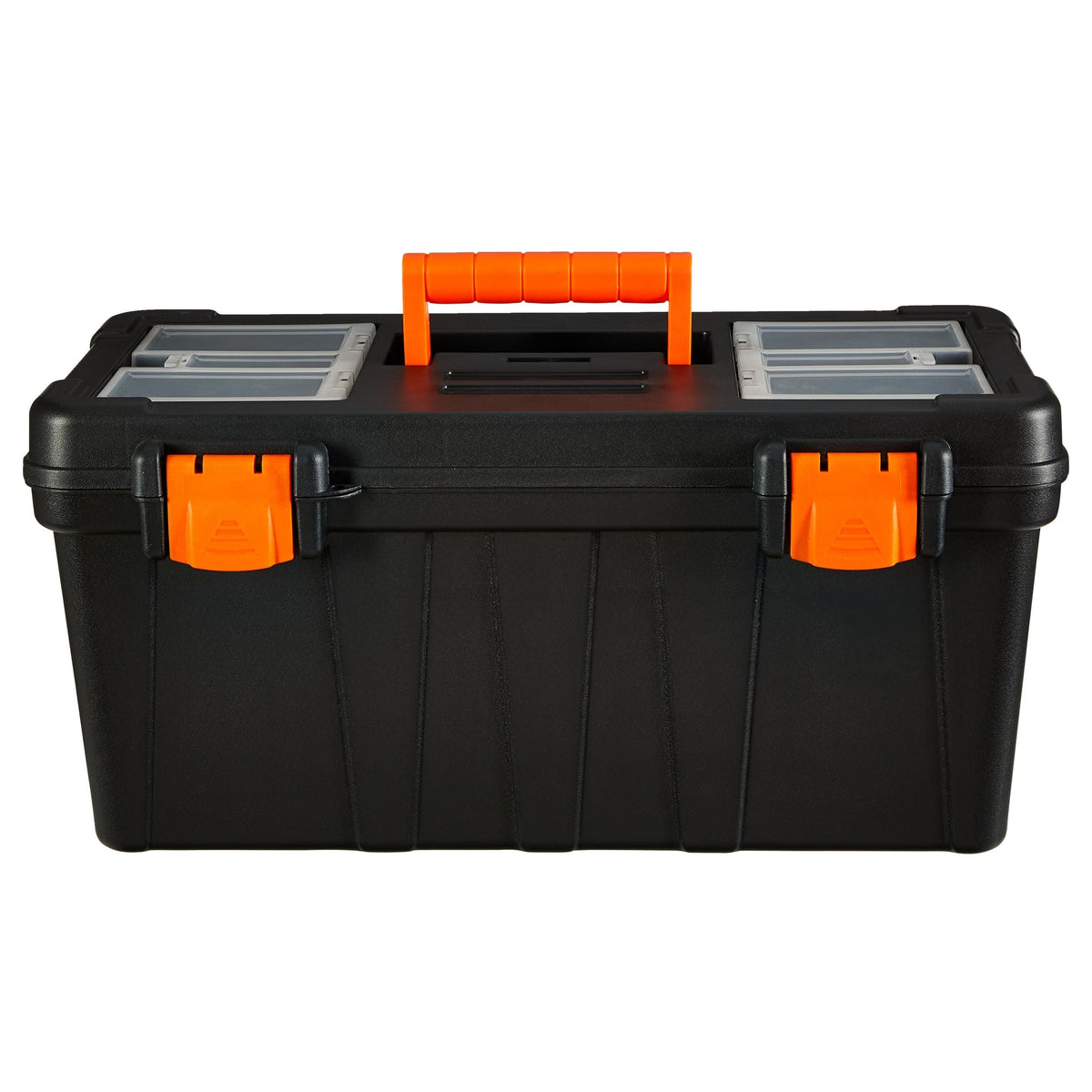 Certified Portable Plastic Tool Box with Removable Tray, 20-in